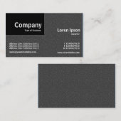 Quarter Patch – ダークグレーエンボステクスチャ 名刺 (正面/裏面)