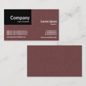 Quarter Patch – 茶色のエンボステクスチャ 名刺 (正面/裏面)