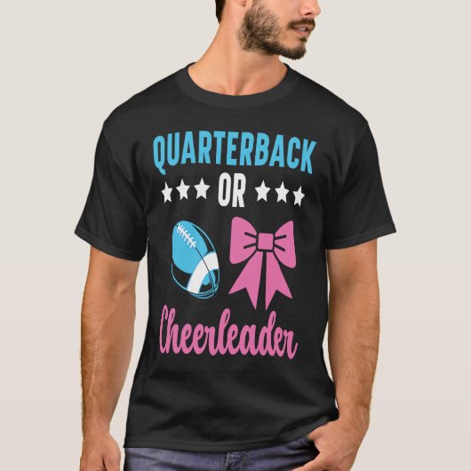 Quarterback Or Cheerleader Baby Announcement Gende Tシャツ (正面)