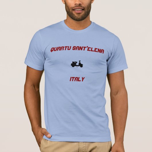 Quartu Sant'Elena、イタリアスクーター Tシャツ (正面)