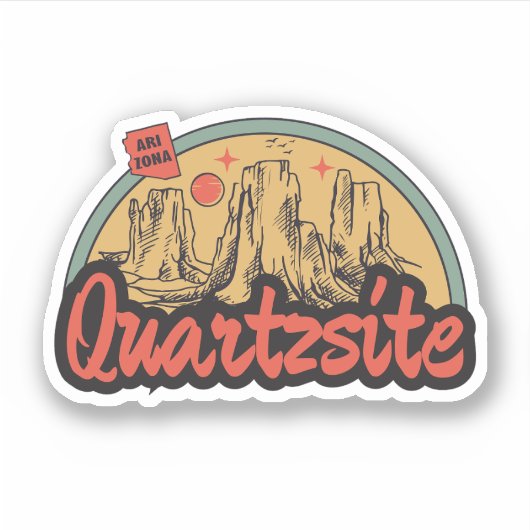 Quartzsite，アリゾナステッカー シール (正面)