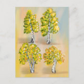 Quatre bouleaux en couleurs, botanique. ポストカード (正面)