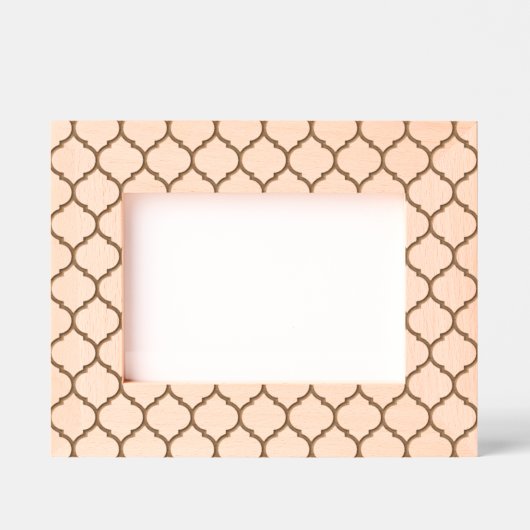 Quatrefoil レーザー彫刻フレーム (正面)