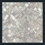 Quatrefoil Moroccan Pattern Mother of Pearl ポスター<br><div class="desc">Quatrefoil Moroccan Pattern Mother of Pearl</div>