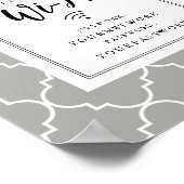 Quatrefoil Wifi Sign ポスター (角)