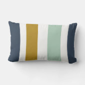 Quattroストライプ（ミント、マスタード、ネイビーブルー、ホワイト） ランバークッション (裏面)