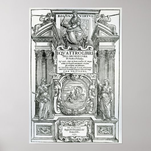 「Quattro libri dell'archituttura」への先駆け ポスター (正面)