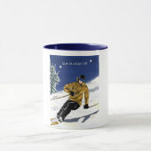 Queのlaのneige soit/Skieurのグランデtasse マグカップ (中央)