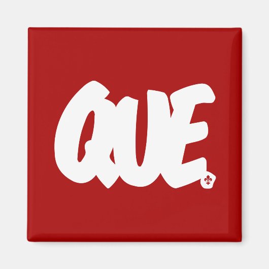 QUE文字 マグネット (正面)
