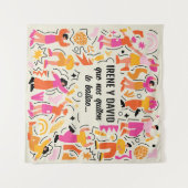 Que nos quiten lo bailao Boda Festival Rosa Naranj タペストリー (正面(横))