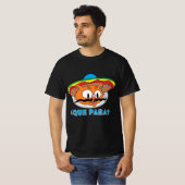 QUE PASA? カートゥーン マスタッシュ 猫 セニョール ガトー Tシャツ (正面フル)
