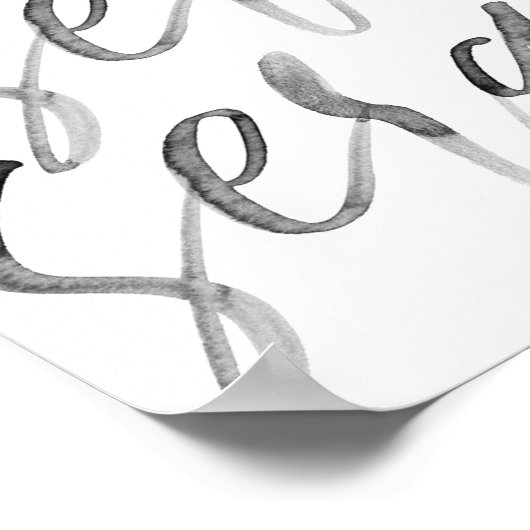 Que Sera Sera Watercolor Script ポスター (角)