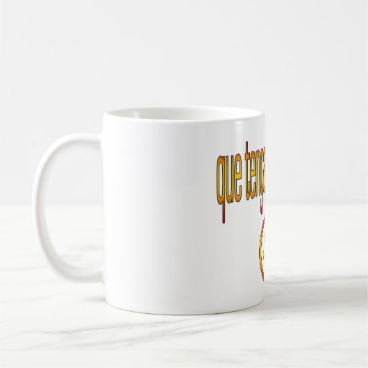 Que Tengas国連Buen Día! スペインの旗色 コーヒーマグカップ (左)