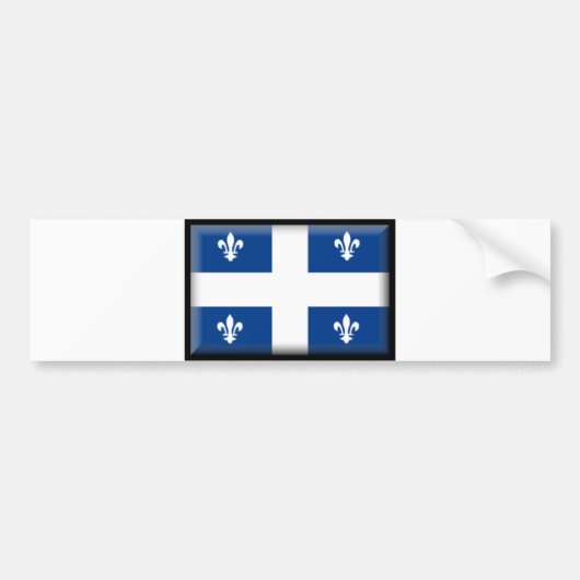 Québecの旗 バンパーステッカー (正面)