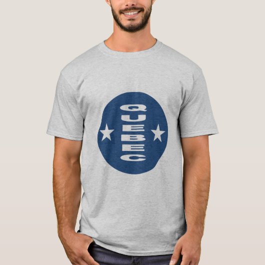 QUEBECグレーTシャ男性へツ Tシャツ (正面)