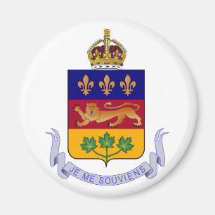 Québec公式のカナダの紋章学のロゴ紋章付き外衣 マグネット