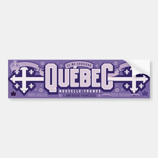 Québec。 ニュースフランス バンパーステッカー (正面)