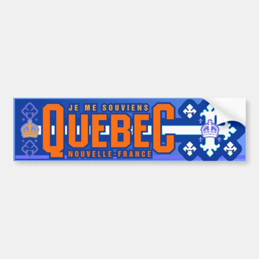 Québec。 ニュースフランス バンパーステッカー (正面)