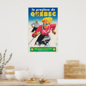 Quebec Canada Mountains Winter Sport Skiing ポスター (キッチン)