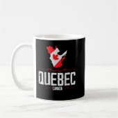 Quebec Canada Quebec Silhouette Souvenir from Queb コーヒーマグカップ (左)