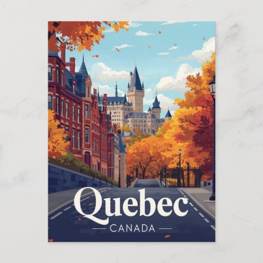 Quebec City Castle Hotel Landmark ポストカード (正面)