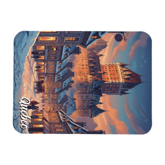 Quebec City Chateau Frontenac マグネット (横)