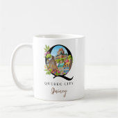 Quebec City Monogram Letter Q Personalized Gift コーヒーマグカップ (左)