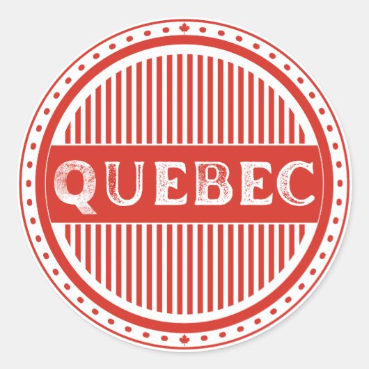 Quebec City Pride Emblem – Canadian Identity ラウンドシール (正面)