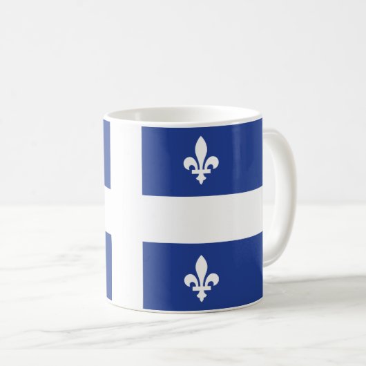 Quebec Flag コーヒーマグカップ (正面右)
