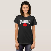 Quebec Maple Leaf Canada Canadian Flag Pride Ragla Tシャツ (正面フル)