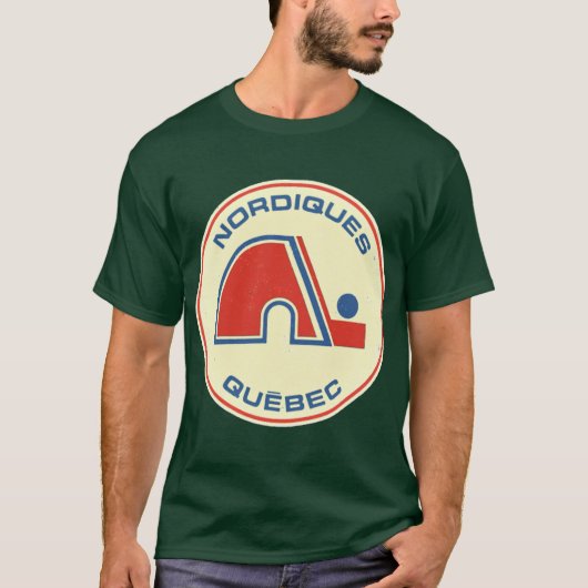 Quebec Nordiques Vintage Distressed gift Tシャツ (正面)