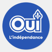Québec OUI ラウンドシール (正面)