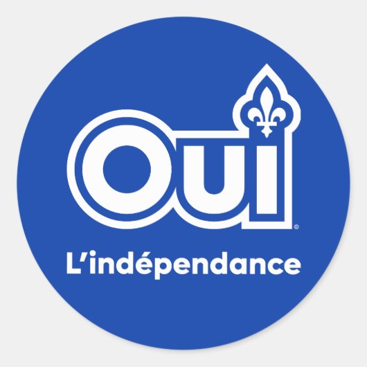 Québec OUI ラウンドシール (正面)