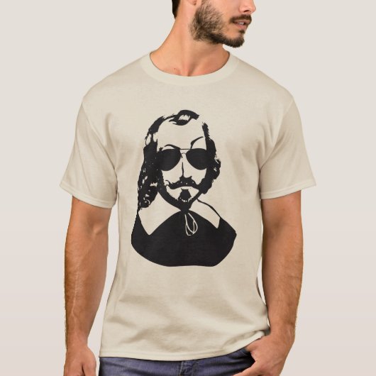 Québec Samuel de Champlain hipster 1608 Tシャツ (正面)