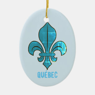 Quebecc Fleur de Lys セラミックオーナメント