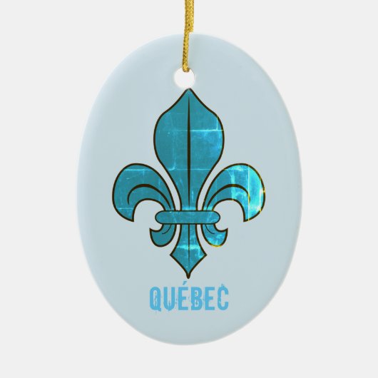 Quebecc Fleur de Lys セラミックオーナメント (正面)