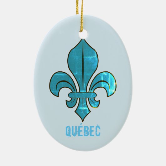 Quebecc Fleur de Lys セラミックオーナメント (裏面)