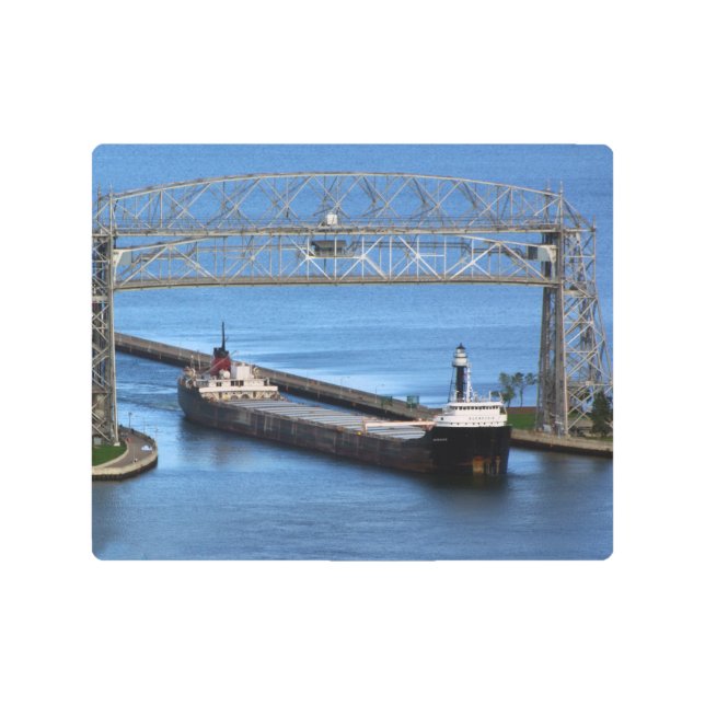 Quebecois & Duluth Aerial Lift Bridgeメタリックアート メタルプリント (正面)
