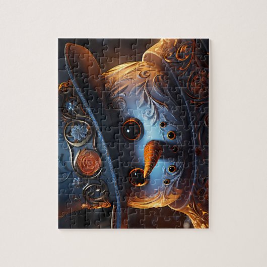 Quebra-Cabeça (Puzzle) Boneco de Neve Estiloso ジグソーパズル (縦)