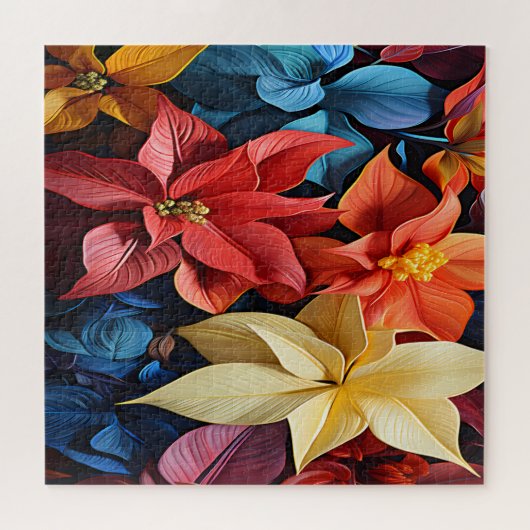 Quebra-Cabeça (Puzzle) Flores Natalinas ジグソーパズル (横)