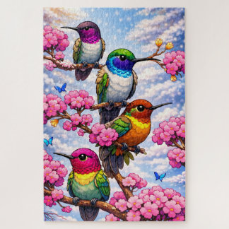 Quebra-Cabeça(Puzzle)Lindas Cores dos Beija-Flores ジグソーパズル