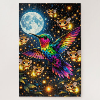 Quebra-Cabeça (Puzzle) Meia-noite com Beija-Flores ジグソーパズル