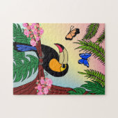 Quebra-Cabeça Tucano e borboletas ジグソーパズル (横)