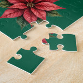 Quebra Cabeças Natal verde e Flores Vermelhas ジグソーパズル (側面)
