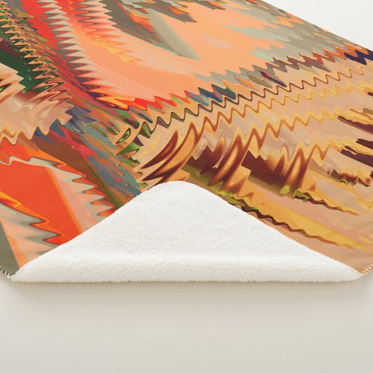 Quebra de cores com zigue zague ou efeito onda シェルパブランケット (3/4)