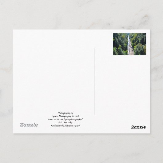 Quechee Gorge，バーモント – はがき (裏面)