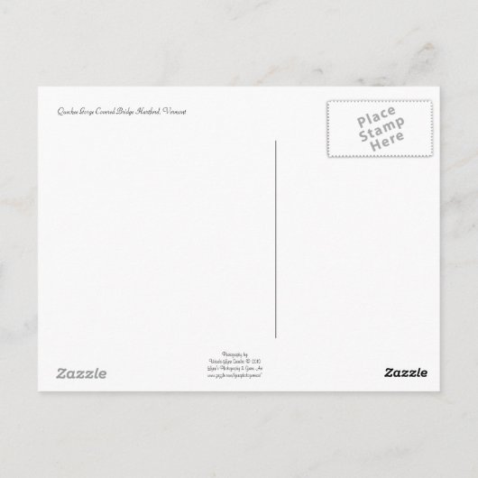 Quechee Gorge Covered Bridge – はがき (裏面)