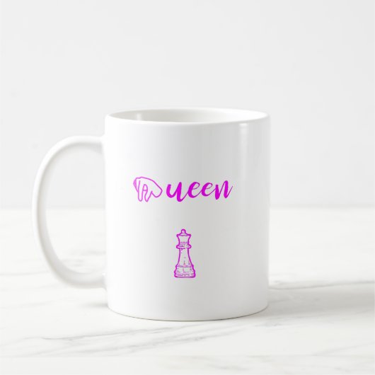 Queen – チェスのコーヒーMuで最も強力な作品 コーヒーマグカップ (左)