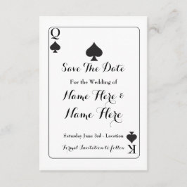 Queen Ace Spades Wedding日付王の招待を救って下さい セーブザデート