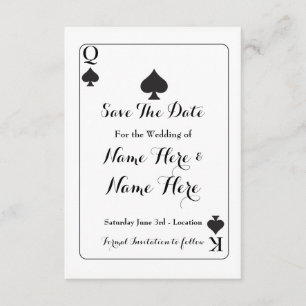 Queen Ace Spades Wedding日付王の招待を救って下さい セーブザデート
